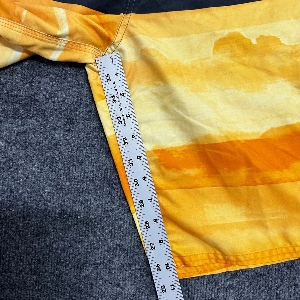 O'Neill Board Shorts Mens Size 32 Orange Grey Watercolor Surf Swim Trunks